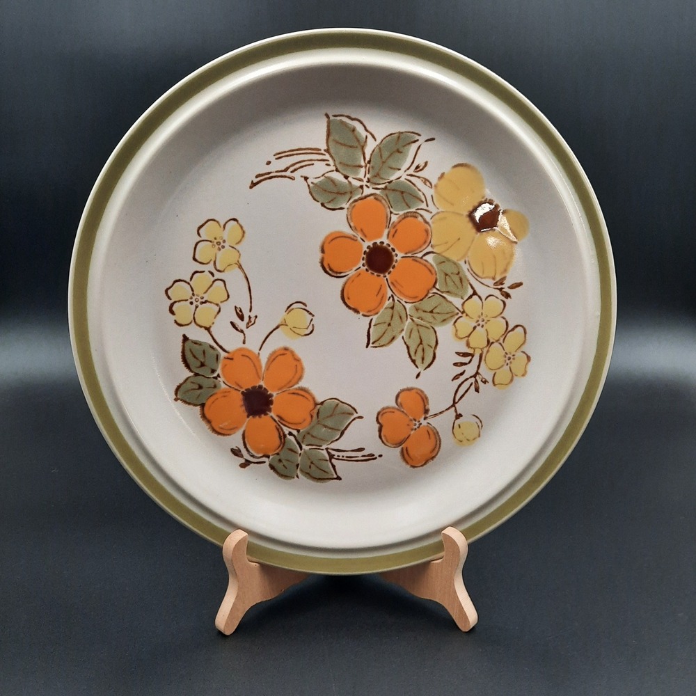 Vintage Harvest Collection Plate – Mounta Flowers Japan, Handpainted‎ 10 5/8"